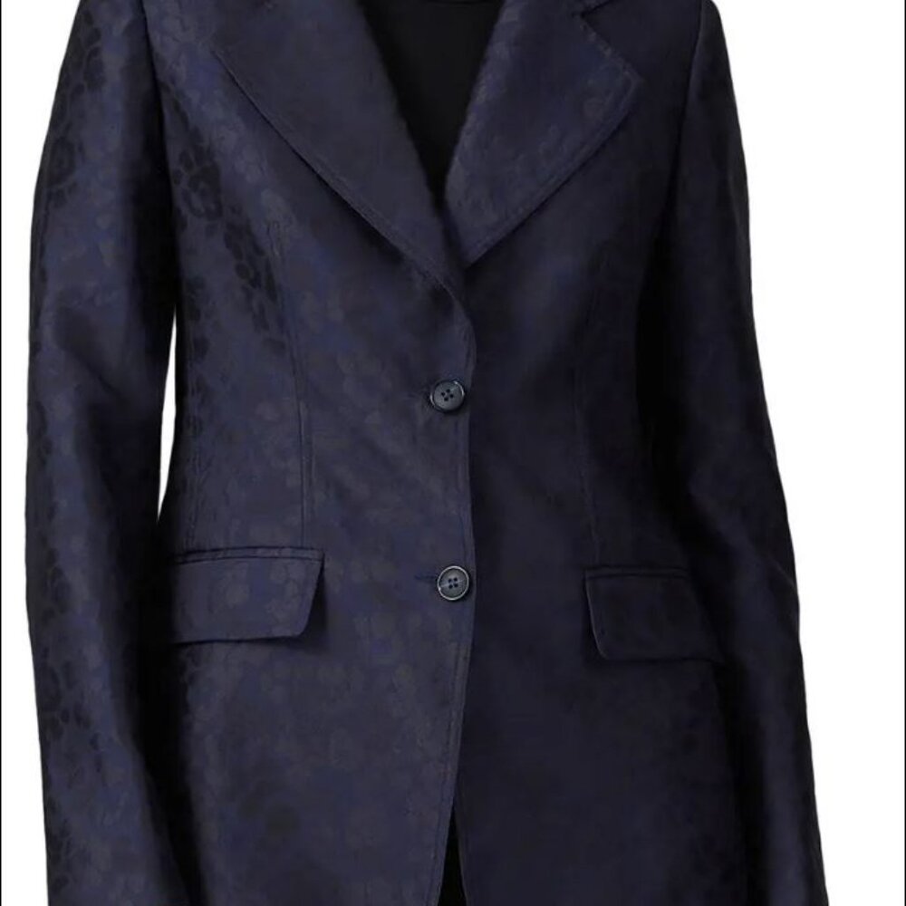 Derek Lam 10 Crosby x RTR Jacquard Leopard Design Blazer